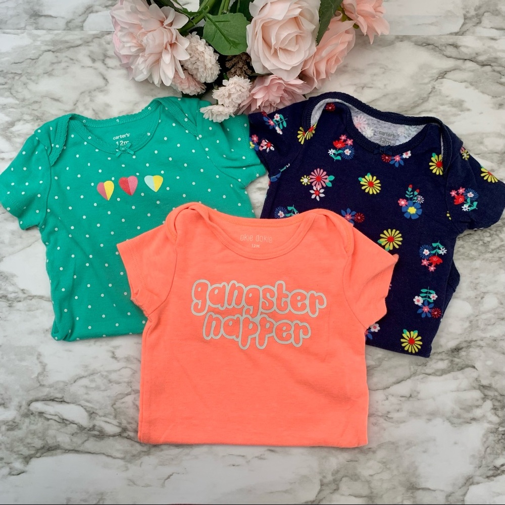Girls Onesie Bundle Size 12 Months